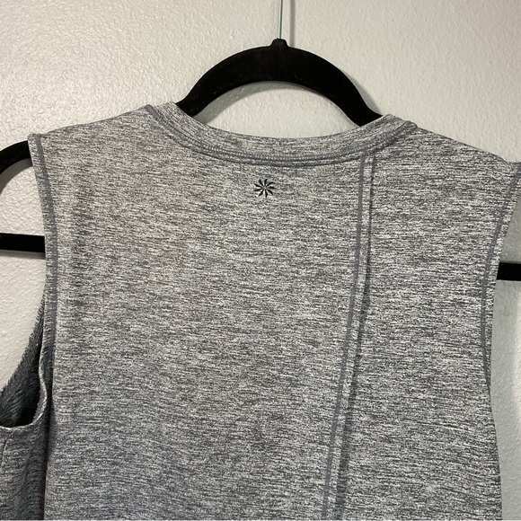 Athleta Active Wear Top Open Back XS heater gray T114 - Picture 5 of 7